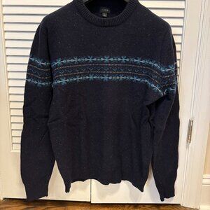 Jcrew Navy Wool Sweater size Large
